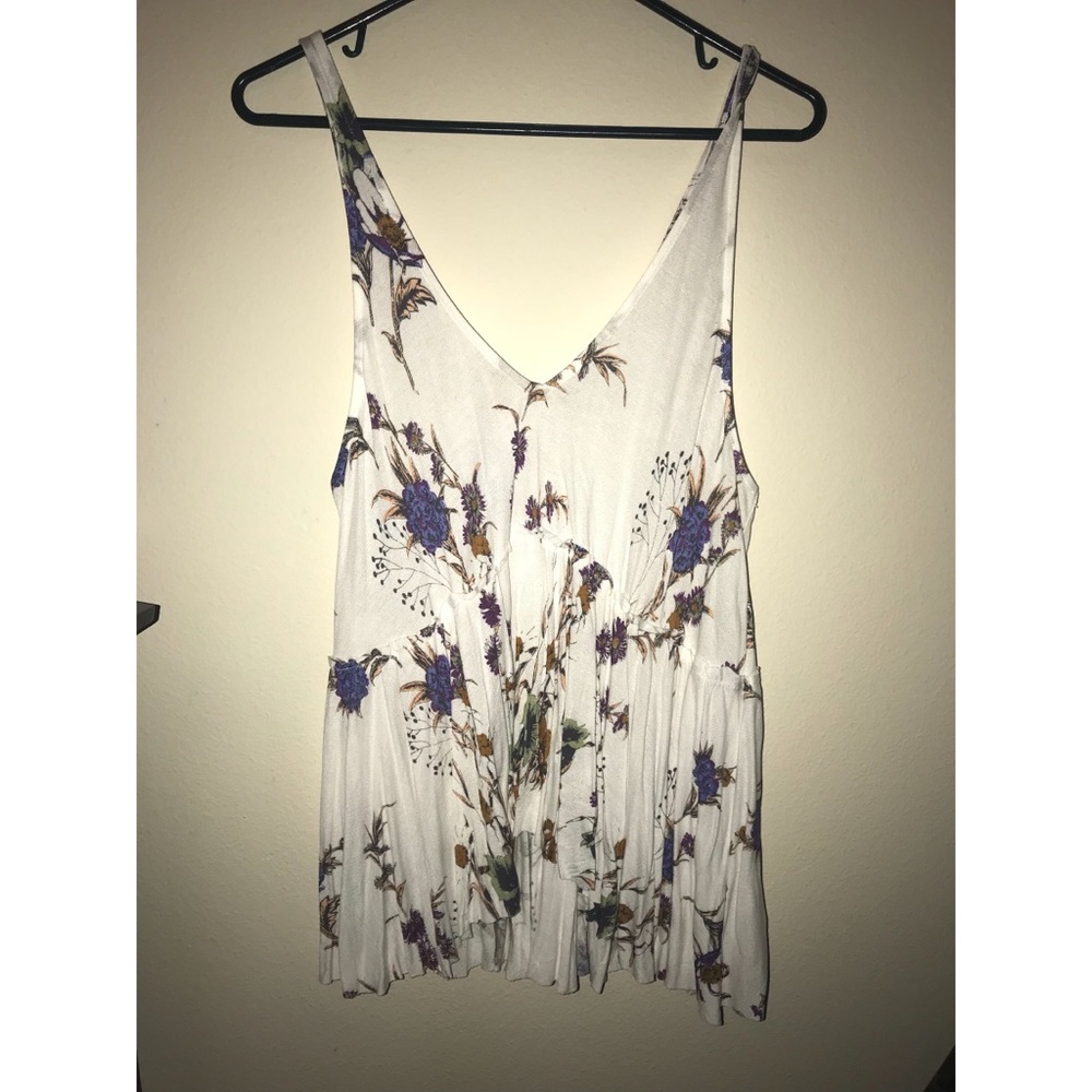 Urban outfitters floral high low tank top